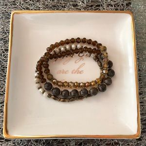 Brown beaded fashion bracelets